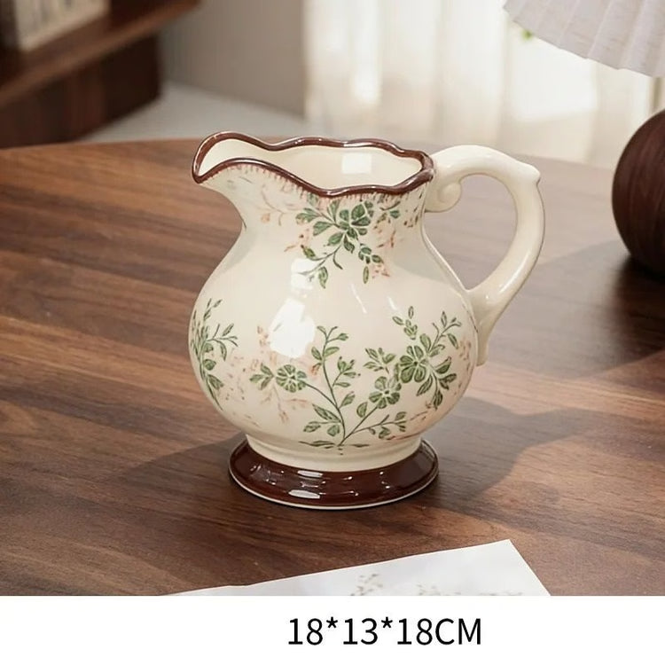 Vintage Floral Ceramic Tissue Box Decorative Napkin Holder for Living Room and Home Decor
