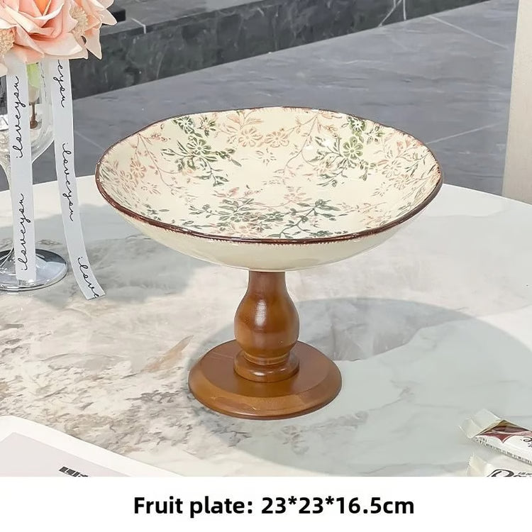 Vintage Floral Ceramic Tissue Box Decorative Napkin Holder for Living Room and Home Decor