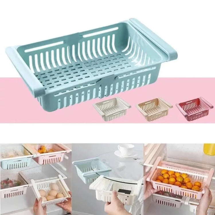Stretchable Refrigerator Drawer Organizer – Pull-Out Fridge Storage Shelf for Food & Kitchen Essentials