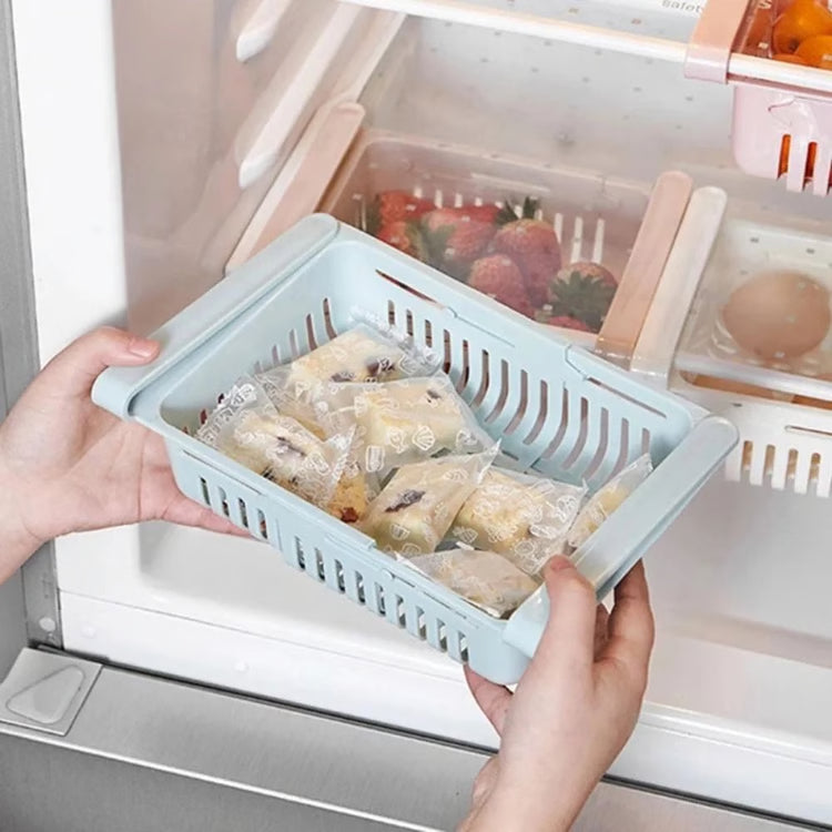 Stretchable Refrigerator Drawer Organizer – Pull-Out Fridge Storage Shelf for Food & Kitchen Essentials