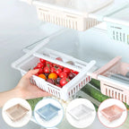 Stretchable Refrigerator Drawer Organizer – Pull-Out Fridge Storage Shelf for Food & Kitchen Essentials