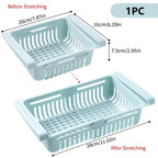 Stretchable Refrigerator Drawer Organizer – Pull-Out Fridge Storage Shelf for Food & Kitchen Essentials