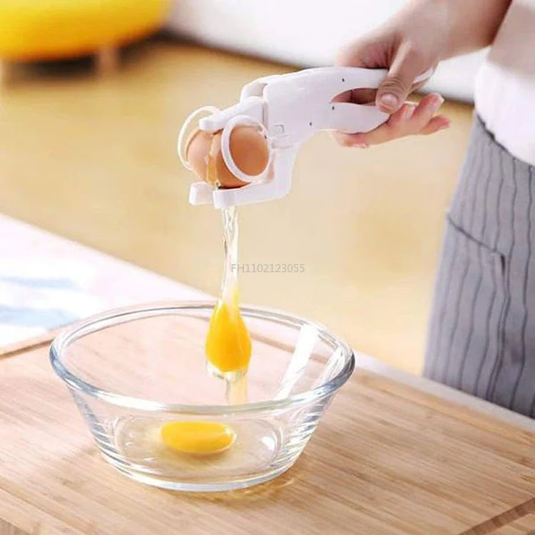 Handheld Egg Shell Cracker & Separator – Easy Egg Opener with Quick Yolk Separator Tool