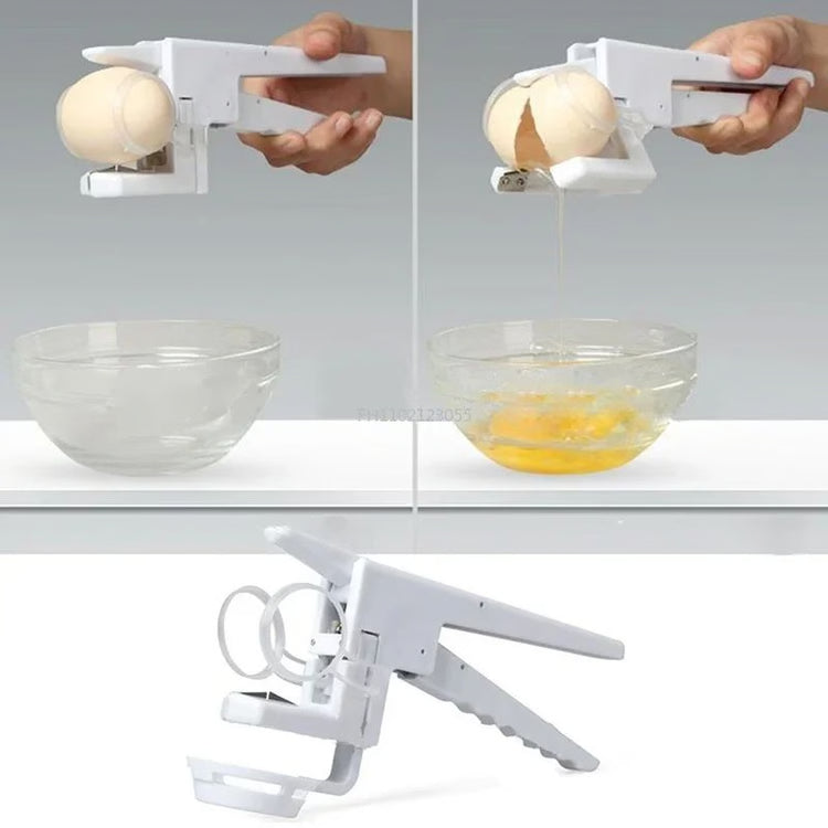 Handheld Egg Shell Cracker & Separator – Easy Egg Opener with Quick Yolk Separator Tool