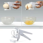 Handheld Egg Shell Cracker & Separator – Easy Egg Opener with Quick Yolk Separator Tool