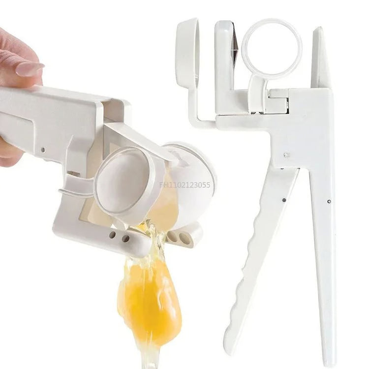 Handheld Egg Shell Cracker & Separator – Easy Egg Opener with Quick Yolk Separator Tool