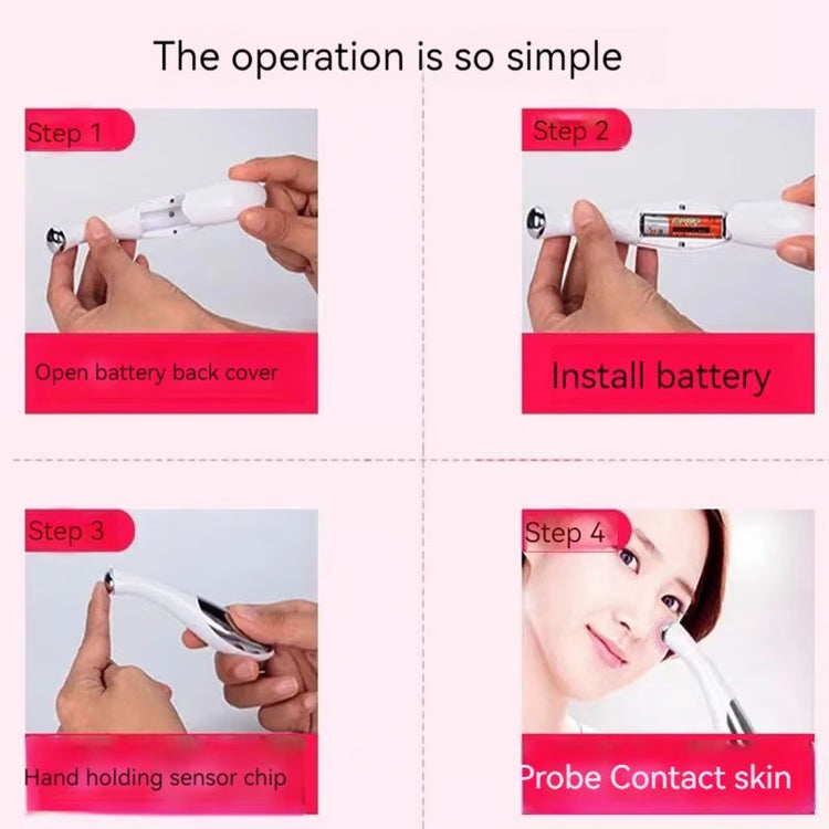 Home Electric Eye Massage Instrument, Exquisite Eye Skin De-Bagging De-Watering, Effective Fine Lines Care Instrument