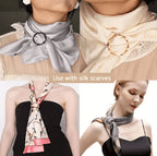 Adjustable Shirt Ring & Scarf Buckle Set (5-Pack) – Multipurpose Fashion Belt Accessories