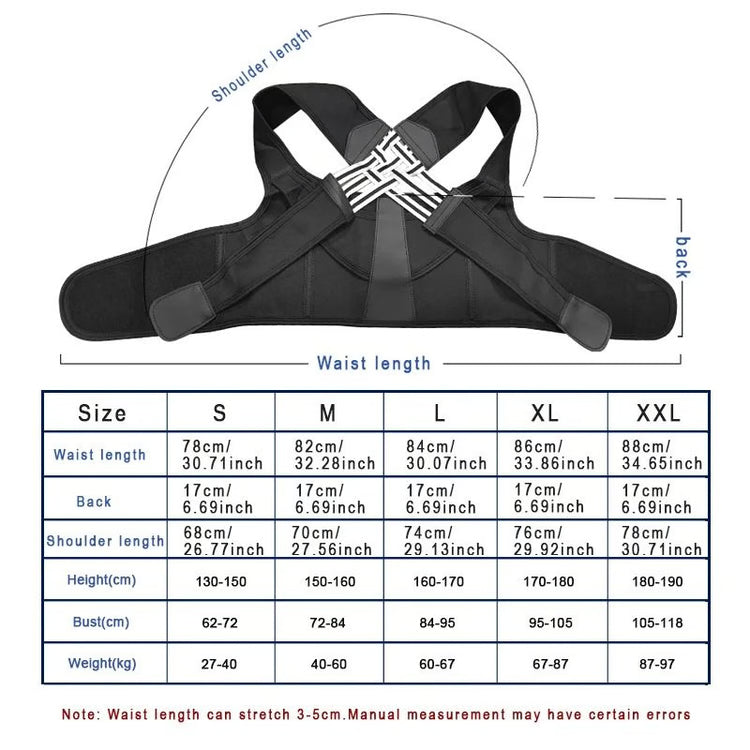 Adjustable Back Brace Posture Corrector for Full Back and Shoulder