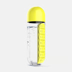 Plastic Water Bottle Combine with Medicine Box, Sports Water Cup Organizer for Pills