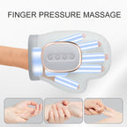 Carpal Tunnel Wrist Finger Massager, Electric Hand Massager, Airbag Compress, Portable Vibrating Kneading Gloves