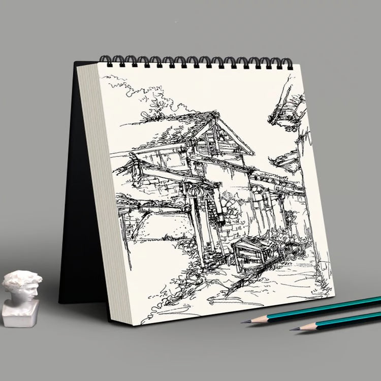 30 Sheets Spiral Bound Sketchbook A4, A5, A6, 8K, Eco-Friendly, Thick Drawing Paper for Artists Oil Painting, Sketch Pad