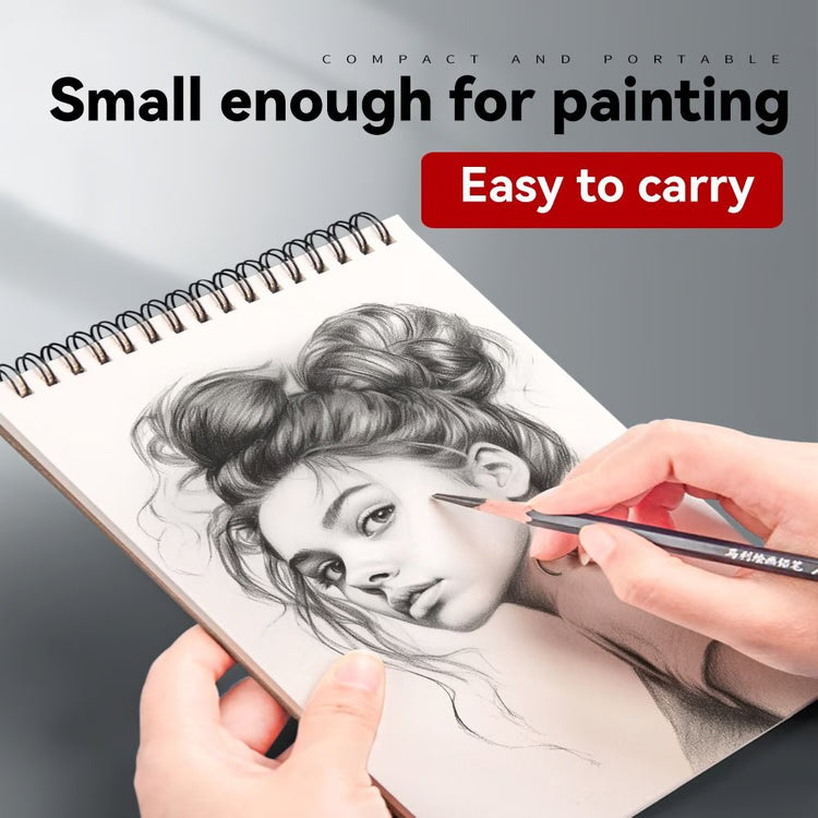 30 Sheets Spiral Bound Sketchbook A4, A5, A6, 8K, Eco-Friendly, Thick Drawing Paper for Artists Oil Painting, Sketch Pad