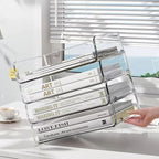 Transparent Stackable Desktop File Tray Large Capacity A4 Paper Organizer