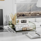 Transparent Stackable Desktop File Tray Large Capacity A4 Paper Organizer