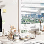 Transparent Stackable Desktop File Tray Large Capacity A4 Paper Organizer