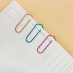 Rose Shaped Paper Clips Set – 12 Colorful Metal Clips for Office, School & Crafts