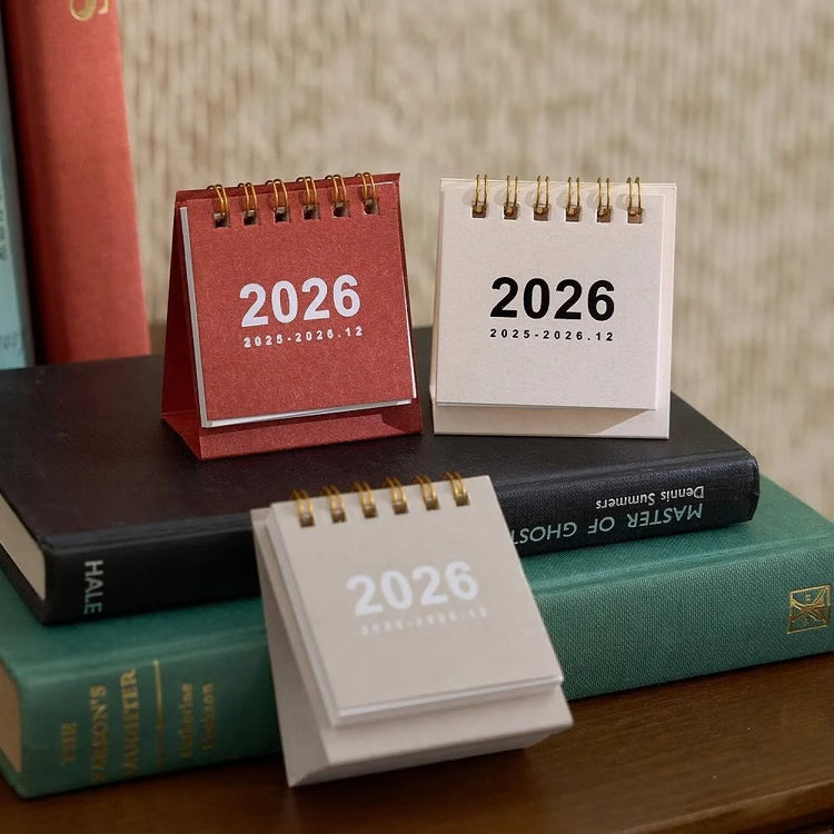 Mini Simple Desk Calendar Creative Coil Desktop Planner