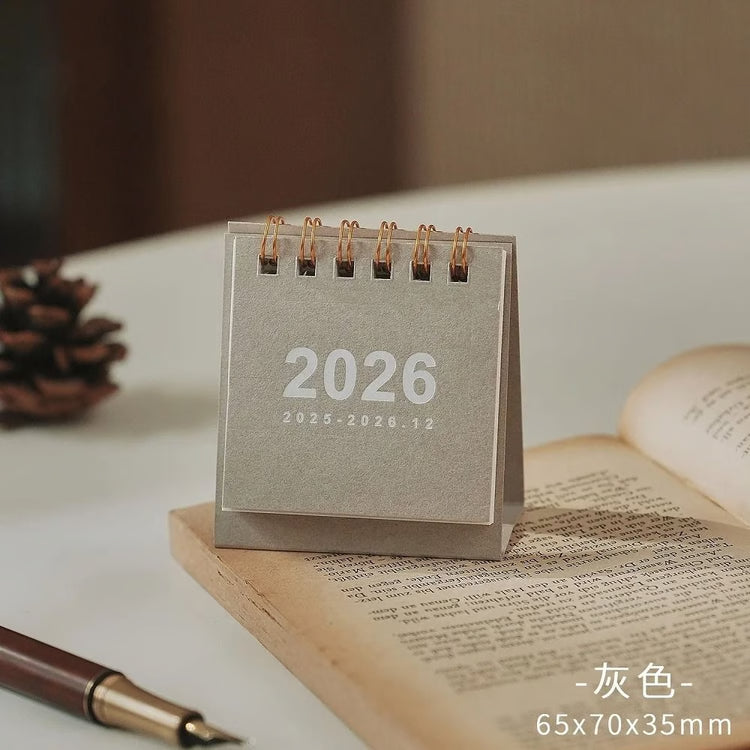 Mini Simple Desk Calendar Creative Coil Desktop Planner