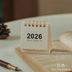 Mini Simple Desk Calendar Creative Coil Desktop Planner