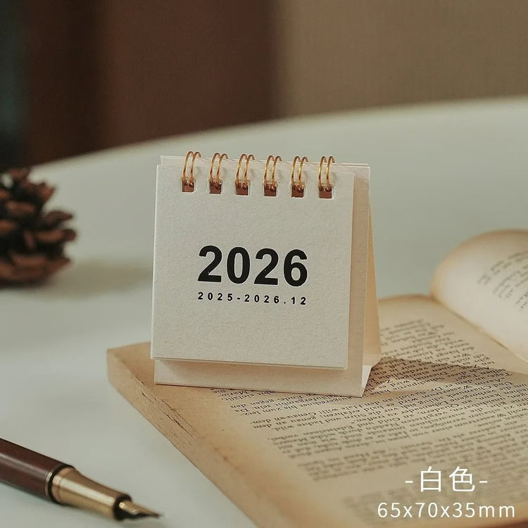 Mini Simple Desk Calendar Creative Coil Desktop Planner