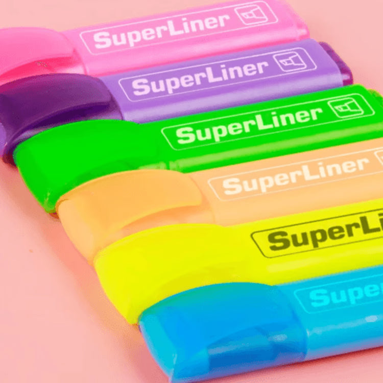 Colorful Fluorescent Highlighter Set – 4/6 Color Chisel Tip Art & Study Markers