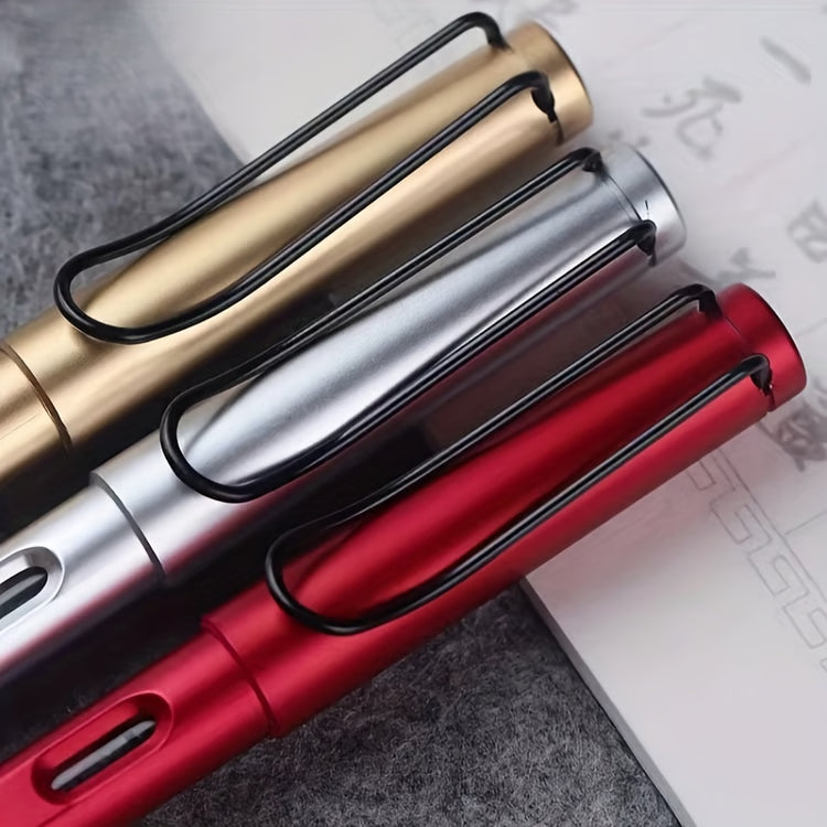 6 Pen-Type Brush Ink Sac 30 Black, Small Calligraphy Pen Soft Brush Small Block, Metal Brush Can Add Ink Water Wolf Pen