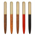 Handcrafted Rosewood and Bronze Fineline Fountain Pen