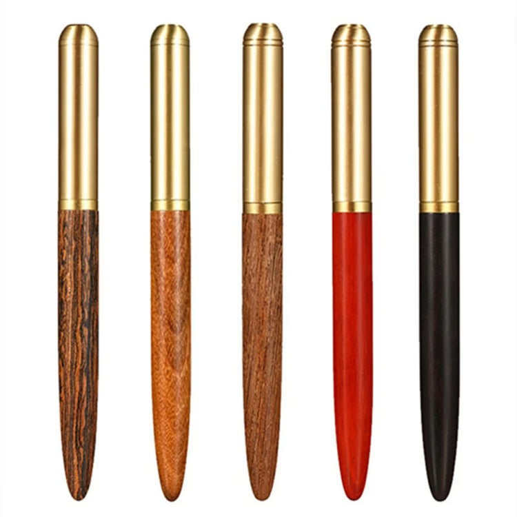 Handcrafted Rosewood and Bronze Fineline Fountain Pen