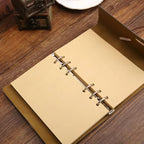 Vintage Leather Spiral Notebook Journal – Retro Traveler Diary with Refillable Pages