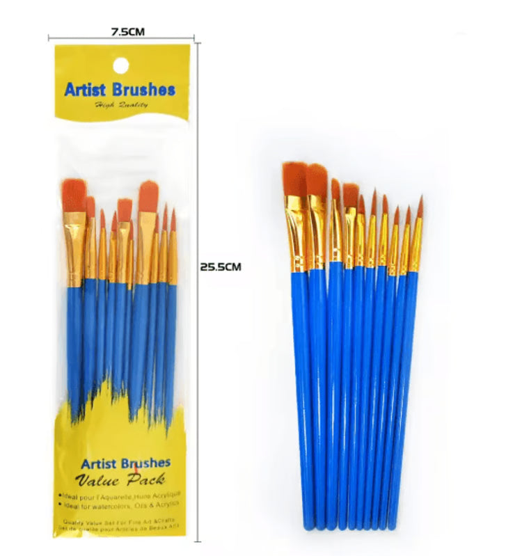 Professional Fine Detail Paint Brush Set for Acrylic Oil and Craft Painting