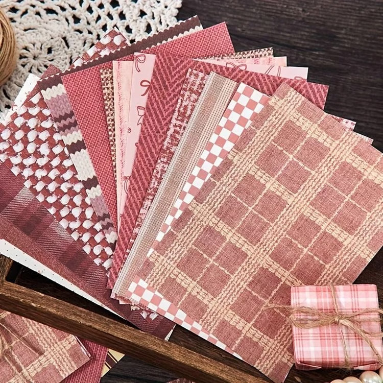 Vintage Textured Decorative Paper Pack For Crafts And Scrapbooking