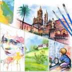 50-Color Watercolor Paint Set for Smooth Blending, Clean Washes, and Travel